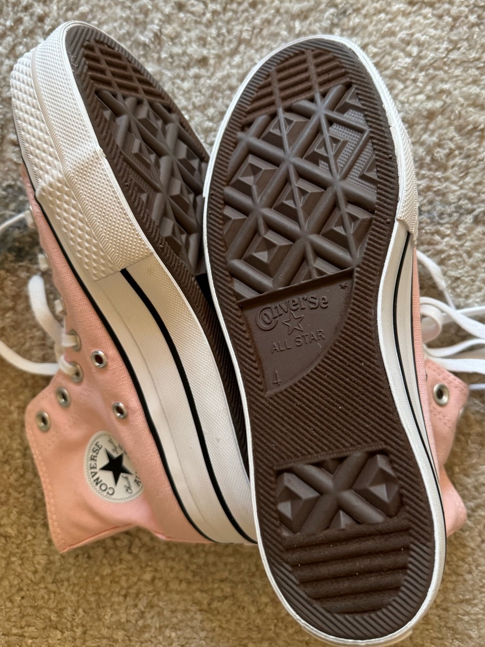 NEW CONVERSE Chuck Taylor All Star Lift Platform High Tops in Donut Glaze - Picture 8 of 9